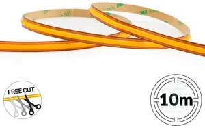 13W/m LED COB juosta NEXTEC, 528LED/m, 24V, 4000K, IP20, FC, 10m ritė