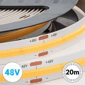 8W/m LED COB juosta NEXTEC, 480LED/m, 48V, 4000K, IP20, 20m ritė