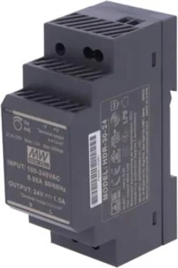 Mojeledy Tech Sterowniki Laidinis maitinimo šaltinis 24v dc 30w din rail juodiems ZS-24/30 Tech valdikliams