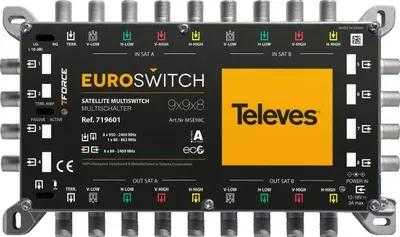 Televes DAUGIASKYRIKLIS EUROSWITCH 9x9x8, nuor. 719601