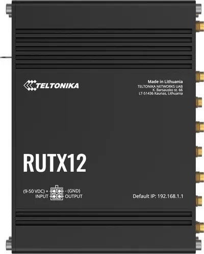 TELTONIKA daiktų interneto maršrutizatorius RUTX12 2X LTE+ETH+WIFI