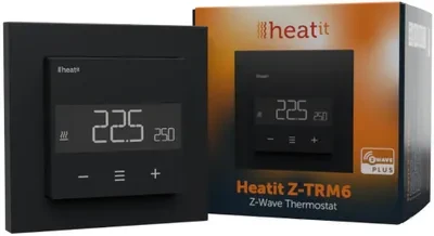 HeatIT Z-TRM6 Zwave termostatas juodas matinis 16A