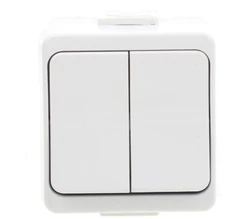 Timex Elektro WNT-2J-b BI JANTAR-bis Žvakių jungiklis n/t IP44 balta WNT-2J-b