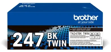 BROTHER TN247BK DVIEJŲ PAKETŲ TONERIAI „Juodas“ (BK = 3 000 PUSLAPŲ/KASETĖ)