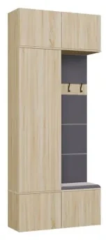 Top E Shop Topeshop Spinta + Kabykla HAGA II/1Sz1W Sonoma Oak