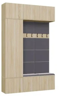 Top E Shop Goodhome spinta IKI III/1Sz2W DYB SONOMA + 2x Wieszak