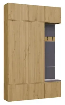 Top E Shop HAGA III 2SZ1W Wardrobe – Artisan Oak