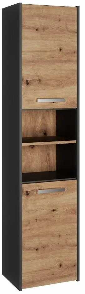 „Top E Shop“ „Topeshop S40 ANTRACYT/ARTISAN“ vonios kambario spintelė
