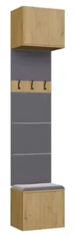 Top E Shop HAGA 1SZ Artisan Oak Coat Rack
