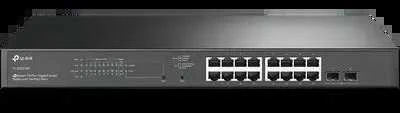 Šakotuvas Tinklo Komutatorius - TP-Link TL-SG2218P Gigabit Ethernet Su PoE 1U Juoda