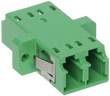 Žalias LC-APC dvigubas skaidulinės optikos adapteris