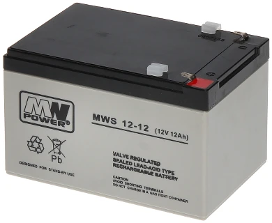 Mw Power MWPower MWS 12V 12Ah F1(187) AGM akumuliatorius, 5 metai