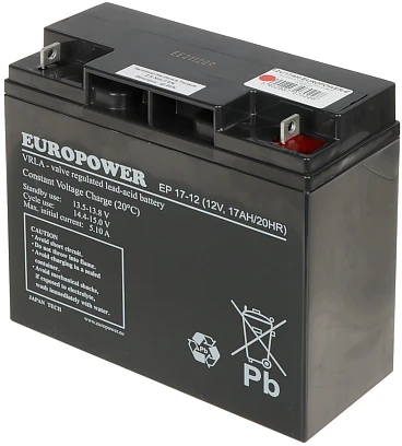 TST AKUMULIATORIUS 12V/17AH-EUROPOWER-EP