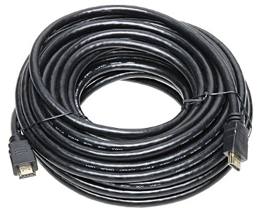 Juodas 15 metrų HDMI laidas susuktame ritėje