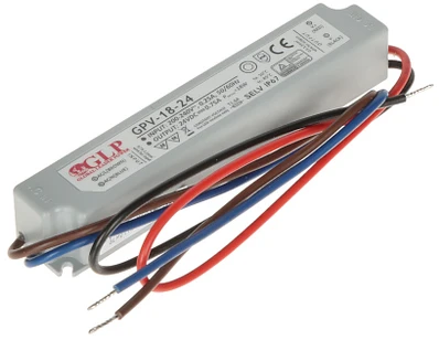18W LED Maitinimo šaltinis GLP 24V IP67
