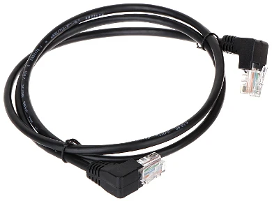 Goobay CAT 5e Jungiamasis laidas 1x 90 kampu, U/UTP, juodas - Laido ilgis 1 m