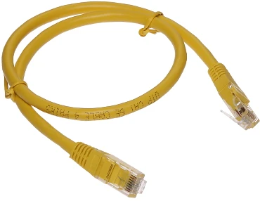 Oem Patchcord kabelis UTP 8c kištukas-kištukas 0.5 m CCA geltona cat.6e