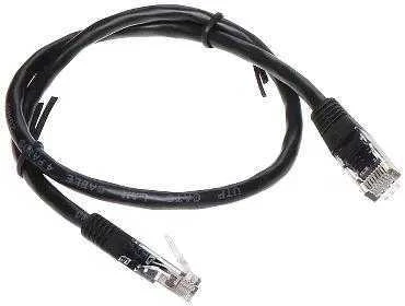 Lanberg Ethernet Patchcord laidas UTP 6 0.5m - juodas