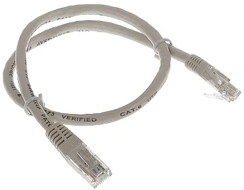 LANBERG PCU6-10CC-0050-S Patchcord RJ45 kat. 6 UTP 0.5m pilkas