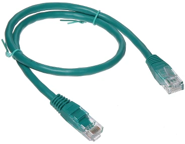 Oem Patchcord kabelis UTP 8c kištukas-kištukas 0.5 m CCA žalia cat.6e