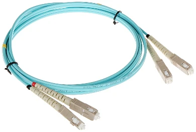 LANBERG šviesolaidinis laidas MM SC/UPC-SC/UPC dvipusis 2m LSZH om3 50/125 3.0mm aqua