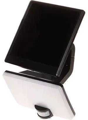 Orno SOLIS LED 10W, saulės energija varomas prožektorius su PIR judesio jutikliu, 1200lm, IP54, 4000K, 3000 mAh, juodas