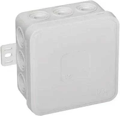 Tuščia ant paviršiaus montuojama dėžutė su 12 įvadų VIPLAST V5 click Baltas IP54 75x75x41mm 035-01