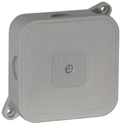 Tuščia ant paviršiaus montuojama dėžutė su 4 įėjimais VIPLAST VP-2 Pilkas IP44 85x85x35mm 027-03