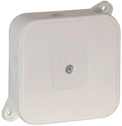 Tuščia ant paviršiaus montuojama dėžutė su 4 įvadais VIPLAST VP-2 Baltas IP44 85x85x35mm 027-01