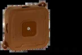 Tuščia ant paviršiaus montuojama dėžutė su 4 įvadais VIPLAST VP-2 BROWN IP44 85x85x35mm 027-02