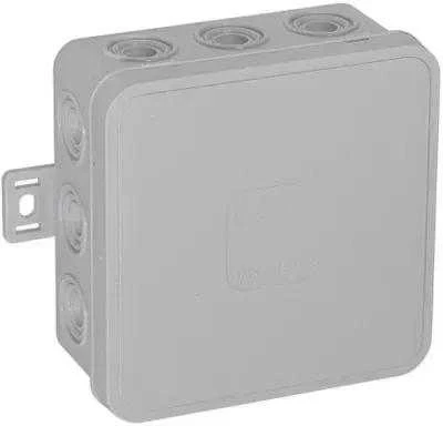 Tuščia ant paviršiaus montuojama dėžutė su 12 įvadų VIPLAST V7 click Pilkas IP54 100x100x41mm 037-03