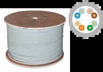 U/UTP cat.5e kabelis, telekomunikacijų, PVC, Eca 4x2x24 AWG, 1Gb/s, 250 MHz, 25 metų garantija, INTERTEK ETL sertifikatas, pilkas, 500m - ALANTEC