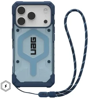 Urban Armor Gear Dėklas UAG Pathfinder Clear Magsafe, mėlynas Lanyard - iPhone 17 Pro