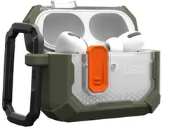 Carruzzo Urban Armor Gear UAG Plazminiai, alyvuogių spalvos – AirPods Pro (3-iosios kartos)