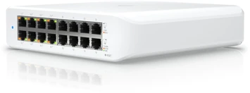 Šakotuvas Ubiquiti USW-LITE-16-POE | Komutatorius | UniFi Gen2, 16x RJ45 1000Mb/s, 8x PoE+, 45W