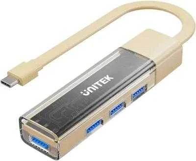 Unitek Hub dvikryptis USB C/USB A 5Gbps kremas