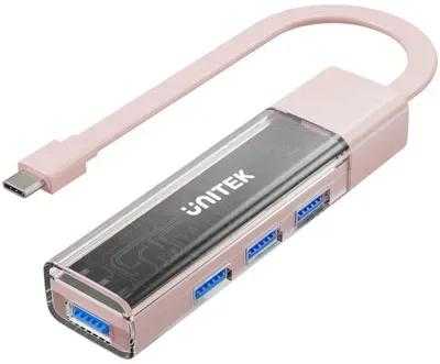 Unitek Hub dvikryptis USB C/USB A 5Gbps rožinis