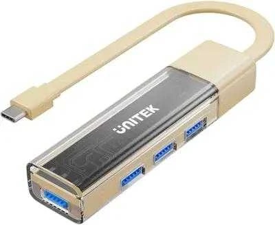 Unitek Hub dvikryptis USB C/USB A 5Gbps kremas