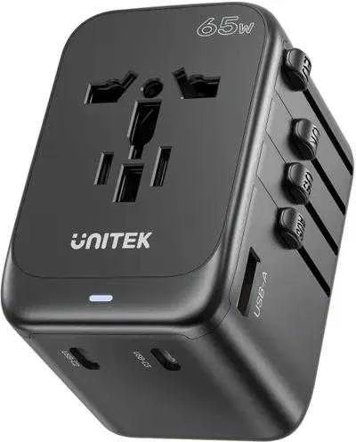 Unitek P1122ABK01 EU/US/UK/AUS PD 65 W kelioninis įkroviklis
