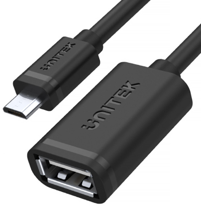 UNITEK Y-C438GBK Unitek kabelis OTG USB 2.0. AF į microUSB BM, Y-C438GBK