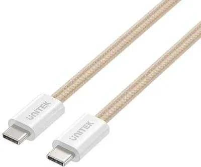 Unitek USB C PD 100W magnetiškai ištraukiamas laidas, smėlio spalvos, 1m