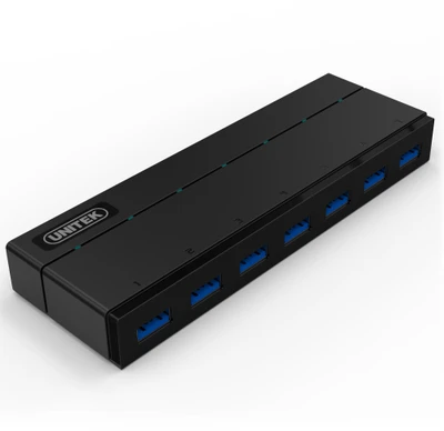 USB Adapteris - Unitek 7x USB 3.2 Gen 1 (3.1 Gen 1) Type-A