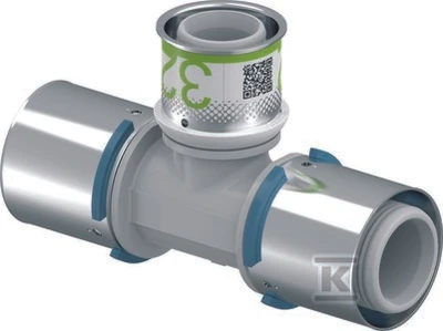 Kan Therm Uponor S-PRESS PLUS TEE Raudonas PPSU 40-32-40