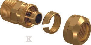 Uponor WIPEX žalvarinė jungtis PN10 20XGZ3/4