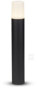 Lauko šviestuvas V-TAC, aliuminis, juodas, apvalus, IP54, GU10, 80x80x500mm
