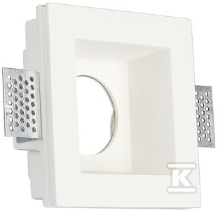 V-tac GU10 lemputės rėmelis, kvadratinis, baltas, gilus, 120x120mm