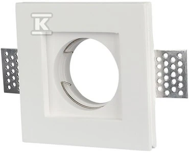 GU10 lemputės rėmelis V-TAC, baltas, kvadratinis, 100x100mm