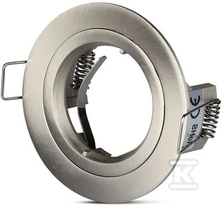 Pakabinamas šviestuvas GU10 lemputės rėmelis, V-TAC, apvalus, spalva:nikelio, Φ81 x 34 mm
