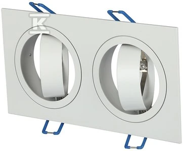 WHITENERGY SKU3607 V-TAC VT-783 2xGU10 FITTING SQUARE Baltas