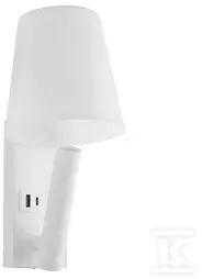 V-tac 2W LED sieninis šviestuvas, baltas, 3000K, CREE LED chip, su USB/PD jungtimi